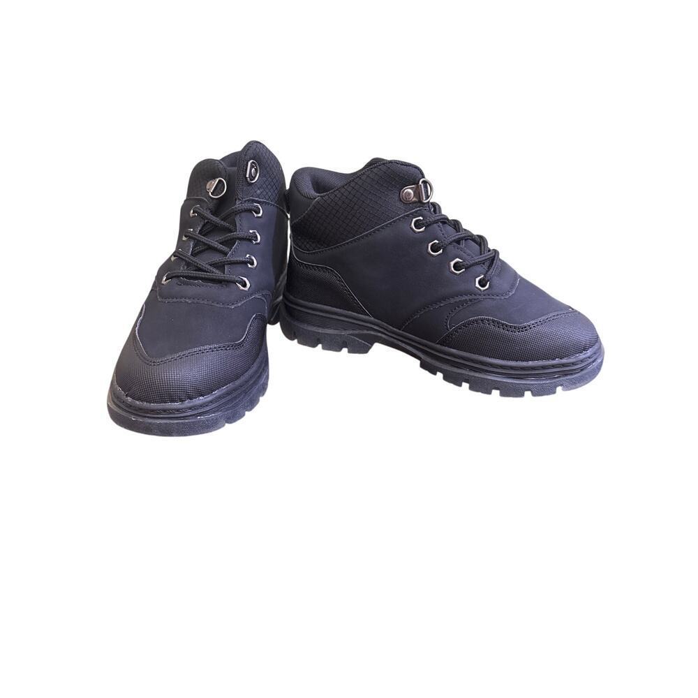 Girls&Boys Ankle Boots Fashion Side Zipper Boots Lace Up Waterproof Combat Boots